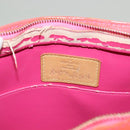 LOUIS VUITTON Monogram Vernis Fluo Houston Hand Bag Orange M91935 Auth 131452-20