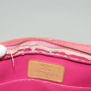 LOUIS VUITTON Monogram Vernis Fluo Houston Hand Bag Orange M91935 Auth 131452-21