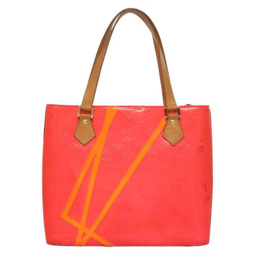 LOUIS VUITTON Monogram Vernis Fluo Houston Hand Bag Orange M91935 Auth 131452 - 0