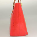 LOUIS VUITTON Monogram Vernis Fluo Houston Hand Bag Orange M91935 Auth 131452-4