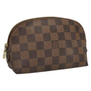 LOUIS VUITTON Damier Ebene Pochette Cosmetic PM Pouch N47516 LV Auth 131456-1