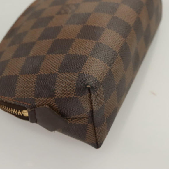LOUIS VUITTON Damier Ebene Pochette Cosmetic PM Pouch N47516 LV Auth 131456