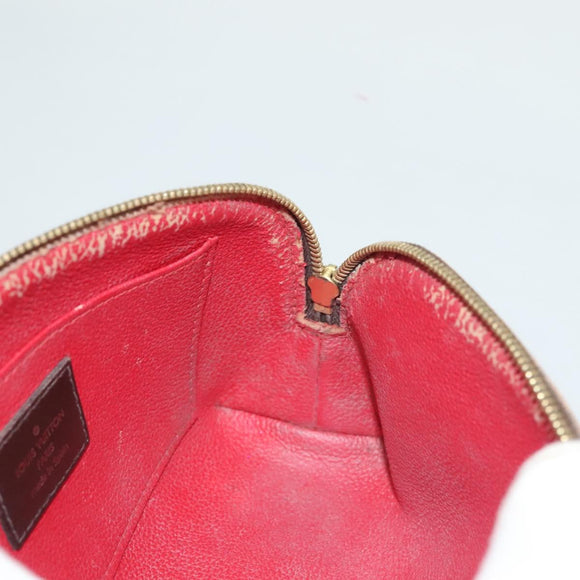 LOUIS VUITTON Damier Ebene Pochette Cosmetic PM Pouch N47516 LV Auth 131456