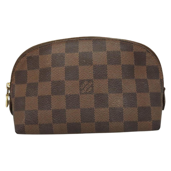 LOUIS VUITTON Damier Ebene Pochette Cosmetic PM Pouch N47516 LV Auth 131456