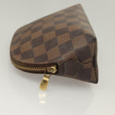 LOUIS VUITTON Damier Ebene Pochette Cosmetic PM Pouch N47516 LV Auth 131456-4