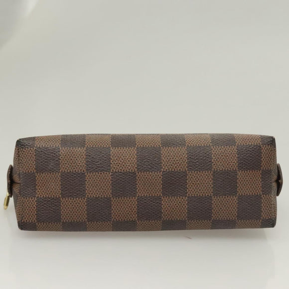 LOUIS VUITTON Damier Ebene Pochette Cosmetic PM Pouch N47516 LV Auth 131456