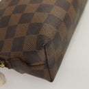 LOUIS VUITTON Damier Ebene Pochette Cosmetic PM Pouch N47516 LV Auth 131456-7