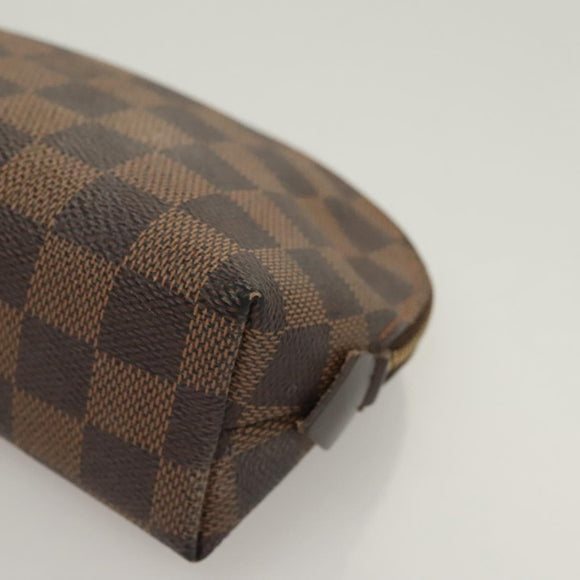 LOUIS VUITTON Damier Ebene Pochette Cosmetic PM Pouch N47516 LV Auth 131456