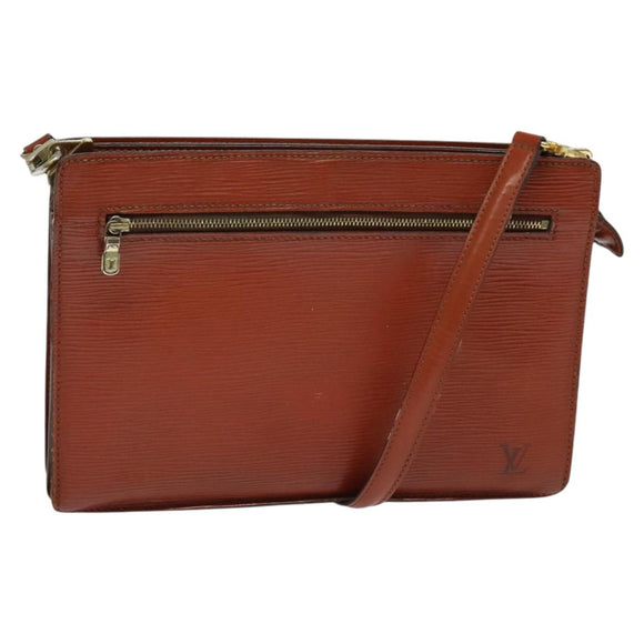 LOUIS VUITTON Epi Angian Clutch Bag Brown M52113 LV Auth 131458