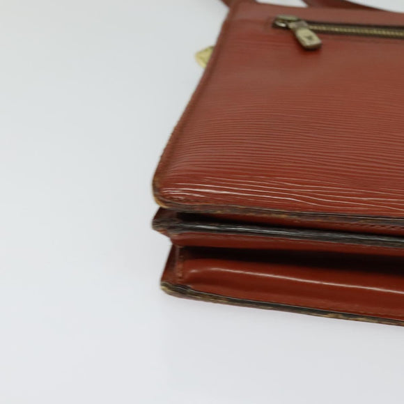 LOUIS VUITTON Epi Angian Clutch Bag Brown M52113 LV Auth 131458