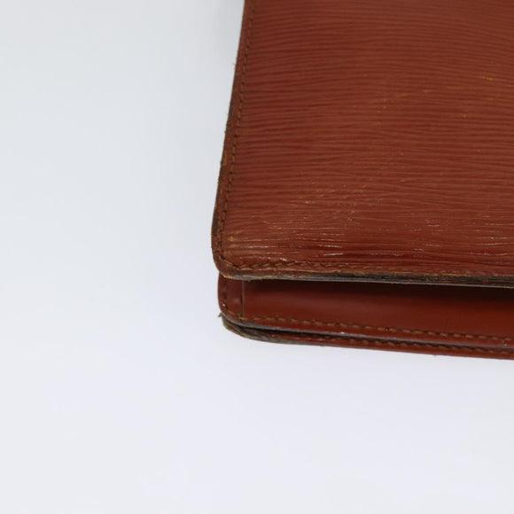 LOUIS VUITTON Epi Angian Clutch Bag Brown M52113 LV Auth 131458