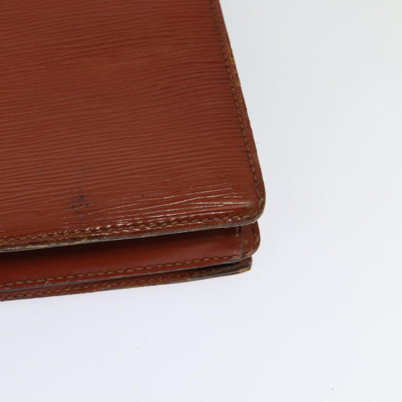 LOUIS VUITTON Epi Angian Clutch Bag Brown M52113 LV Auth 131458