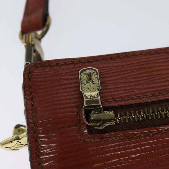 LOUIS VUITTON Epi Angian Clutch Bag Brown M52113 LV Auth 131458
