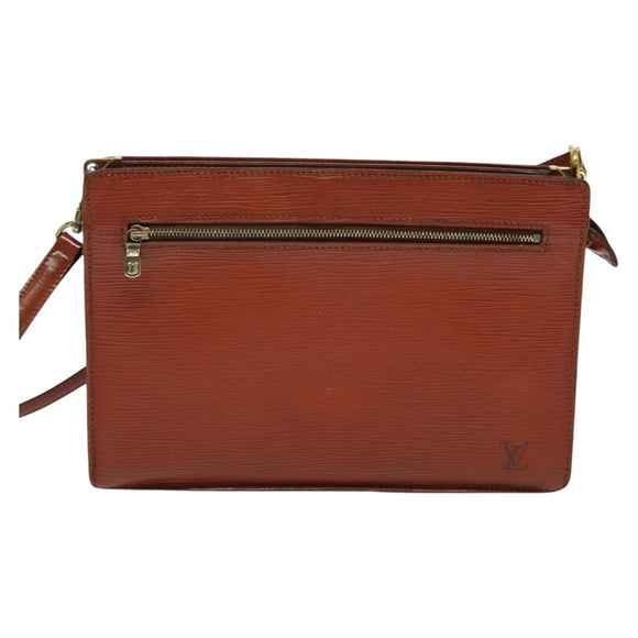 LOUIS VUITTON Epi Angian Clutch Bag Brown M52113 LV Auth 131458