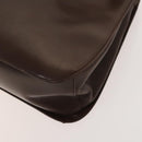 Salvatore Ferragamo Gancini Hand Bag Leather 2way Brown Gold Auth 131461-17