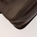 Salvatore Ferragamo Gancini Hand Bag Leather 2way Brown Gold Auth 131461-18