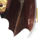 Salvatore Ferragamo Gancini Hand Bag Leather 2way Brown Gold Auth 131461-21