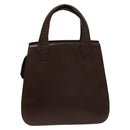 Salvatore Ferragamo Gancini Hand Bag Leather 2way Brown Gold Auth 131461-2