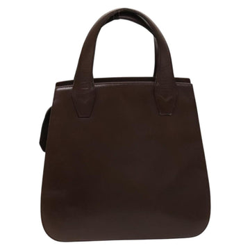 Salvatore Ferragamo Gancini Hand Bag Leather 2way Brown Gold Auth 131461 - 0