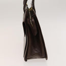 Salvatore Ferragamo Gancini Hand Bag Leather 2way Brown Gold Auth 131461-3