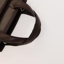 Salvatore Ferragamo Gancini Hand Bag Leather 2way Brown Gold Auth 131461-7