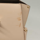 Salvatore Ferragamo Gancini Sofia Hand Bag Leather 2way Beige Gold Auth 131462-10