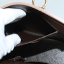 Salvatore Ferragamo Gancini Sofia Hand Bag Leather 2way Beige Gold Auth 131462-24