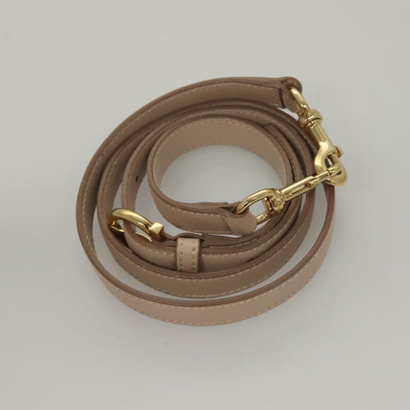 Salvatore Ferragamo Gancini Sofia Hand Bag Leather 2way Beige Gold Auth 131462