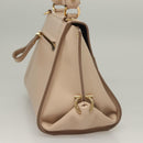 Salvatore Ferragamo Gancini Sofia Hand Bag Leather 2way Beige Gold Auth 131462-5