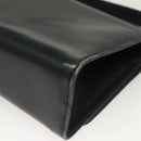 Salvatore Ferragamo Gancini Shoulder Bag Leather Navy Gold Auth 131463-17