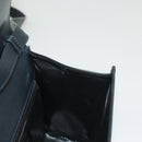 Salvatore Ferragamo Gancini Shoulder Bag Leather Navy Gold Auth 131463-18