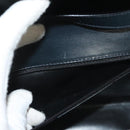 Salvatore Ferragamo Gancini Shoulder Bag Leather Navy Gold Auth 131463-21