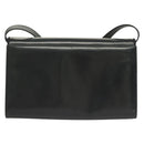 Salvatore Ferragamo Gancini Shoulder Bag Leather Navy Gold Auth 131463-2