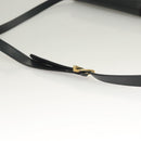 Salvatore Ferragamo Gancini Shoulder Bag Leather Navy Gold Auth 131463-7