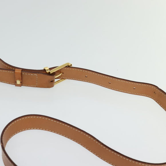 CELINE Macadam Canvas Hand Bag PVC Leather 2way Brown Gold Auth 131464