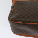 CELINE Macadam Canvas Hand Bag PVC Leather 2way Brown Gold Auth 131464-17