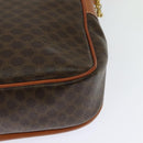 CELINE Macadam Canvas Hand Bag PVC Leather 2way Brown Gold Auth 131464-18