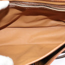CELINE Macadam Canvas Hand Bag PVC Leather 2way Brown Gold Auth 131464-11
