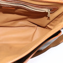 CELINE Macadam Canvas Hand Bag PVC Leather 2way Brown Gold Auth 131464-21
