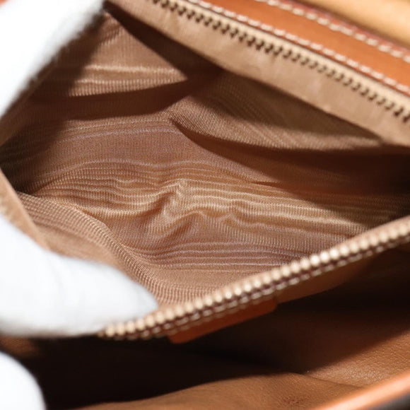 CELINE Macadam Canvas Hand Bag PVC Leather 2way Brown Gold Auth 131464