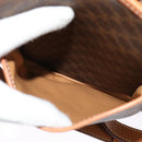 CELINE Macadam Canvas Hand Bag PVC Leather 2way Brown Gold Auth 131464-24
