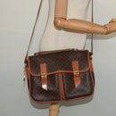 CELINE Macadam Canvas Hand Bag PVC Leather 2way Brown Gold Auth 131464-25