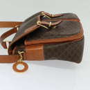 CELINE Macadam Canvas Hand Bag PVC Leather 2way Brown Gold Auth 131464-3
