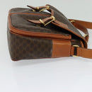 CELINE Macadam Canvas Hand Bag PVC Leather 2way Brown Gold Auth 131464-4