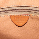 CELINE Macadam Canvas Shoulder Bag PVC Leather Brown Gold Auth 131465-12