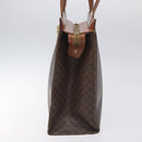 CELINE Macadam Canvas Shoulder Bag PVC Leather Brown Gold Auth 131465-3