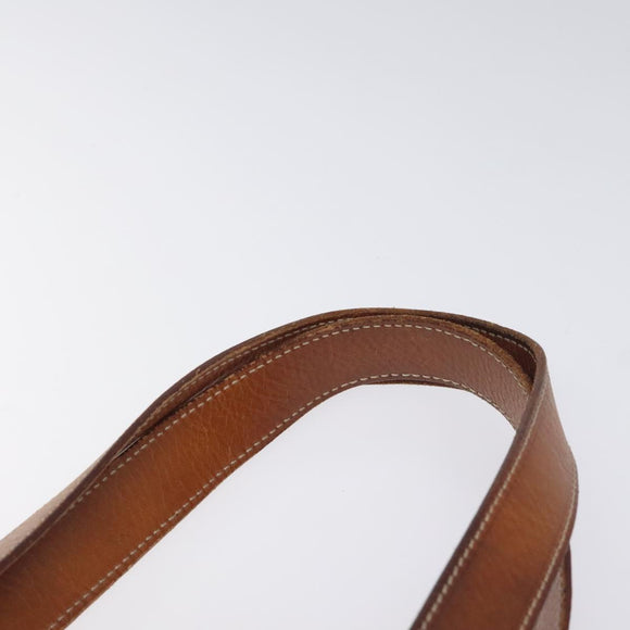 CELINE Macadam Canvas Shoulder Bag PVC Leather Brown Gold Auth 131465