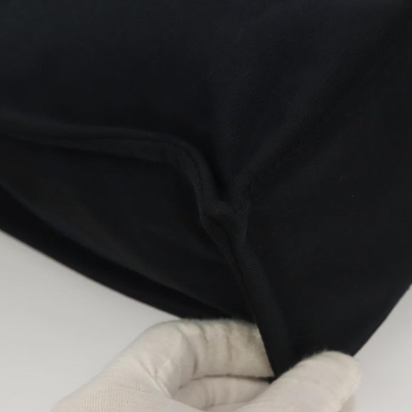 HERMES Fourre Tout GM Hand Bag Canvas Navy Silver Auth 131468