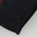 HERMES Fourre Tout GM Hand Bag Canvas Navy Silver Auth 131468-14