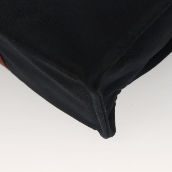 HERMES Fourre Tout GM Hand Bag Canvas Navy Silver Auth 131468